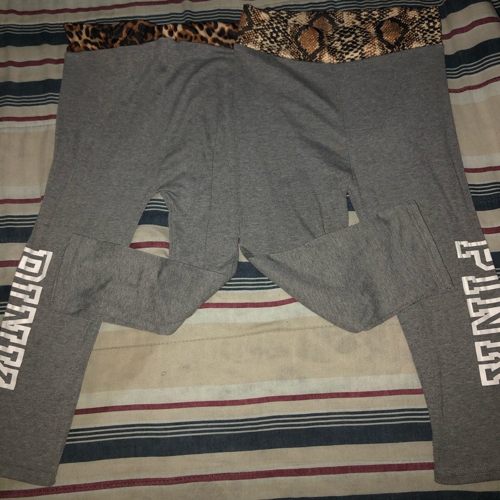 Two Pairs of victoria secret pink pants leggings